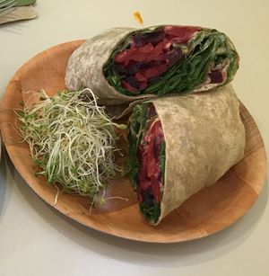 Beet wrap at GOOD juju in Frederick