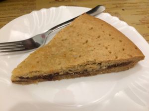 Cookie torte thing with chocolate and pear. DELICIOUS at Veggy Garden Bistrot in Rome