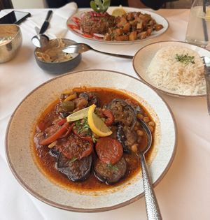 Fried Eggplant and Bulgur  at Al Zaytouna in Vienna