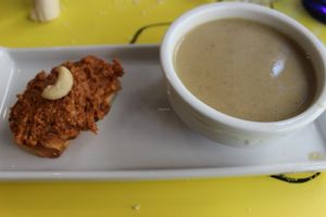 Mushroom soup at 269 Gastro Vegan in Salamanca