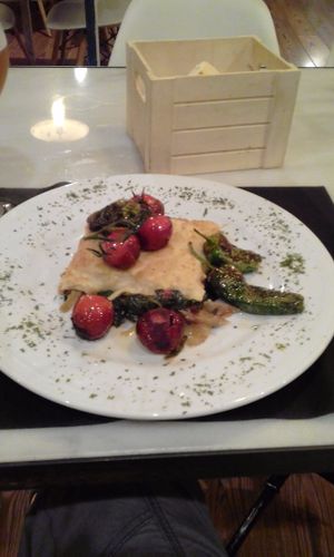 Spinach Lasagne at 269 Gastro Vegan in Salamanca