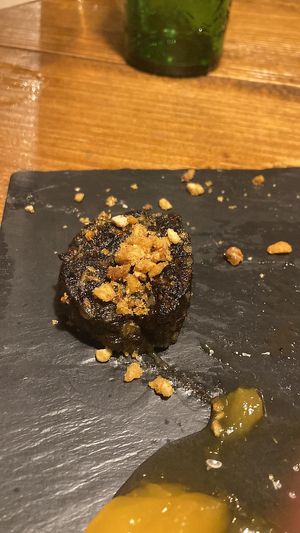 morcilla de burgos  at 269 Gastro Vegan in Salamanca