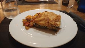 Spinach lasagna at 269 Gastro Vegan in Salamanca