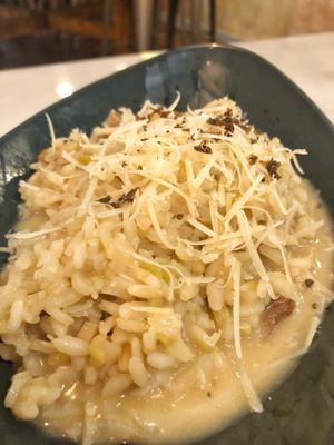 Risotto de boletus at 269 Gastro Vegan in Salamanca