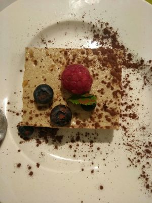 Tarta de 'queso" al chocolate at 269 Gastro Vegan in Salamanca