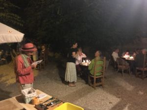 Evening dining in the Garden at SmooVie Grignotheque in Saint-leon-sur-vezere