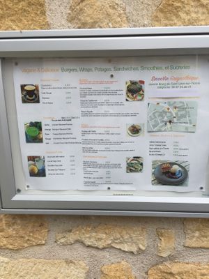 Menu at SmooVie Grignotheque in Saint-leon-sur-vezere