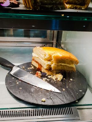 Vegan Victoria Sponge at 3 Three's Coffee Lounge in Birmingham