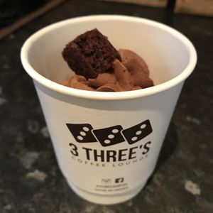 Vegan muffin in a cup! at 3 Three's Coffee Lounge in Birmingham