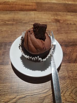 Brownie Cupcake at 3 Three's Coffee Lounge in Birmingham