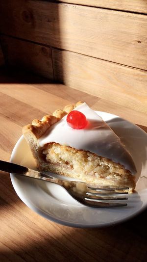 Bakewell slice- my favourite at 3 Three's Coffee Lounge in Birmingham
