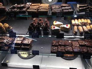 Great selection of vegan cakes  at 3 Three's Coffee Lounge in Birmingham