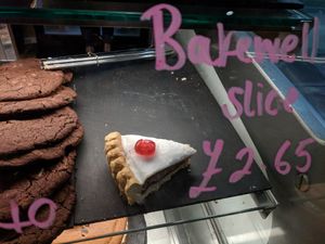 Bakewell tart at 3 Three's Coffee Lounge in Birmingham