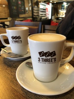 Really great oat lattes at 3 Three's Coffee Lounge in Birmingham