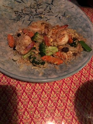 Thai Pineapple fried rice... This was so yummy!!! Are service was nice.  I will be back! at Nakorn Thai Cuisine in Brunswick