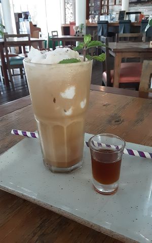 Coconut frappucino at Greenlight Cafe & Bar in Koh Samui