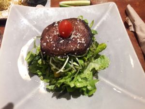 portobello, asparagus and pesto vegan sandwich at Greenlight Cafe & Bar in Koh Samui