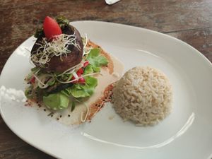 Portobello Burger at Greenlight Cafe & Bar in Koh Samui
