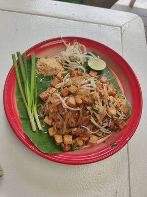 Pad Thai Tofu (Ask them to not add egg) at Greenlight Cafe & Bar in Koh Samui