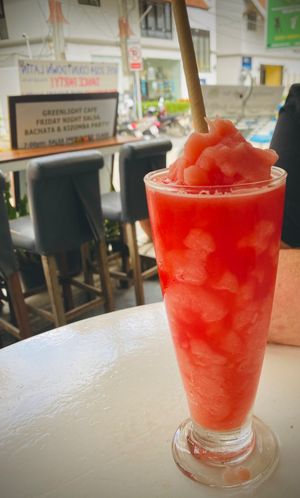 Watermelon shake at Greenlight Cafe & Bar in Koh Samui
