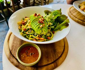 Zucchini pad thai bowl at Greenlight Cafe & Bar in Koh Samui