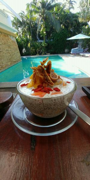 chia pudding at Greenlight Cafe & Bar in Koh Samui