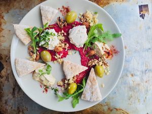 Vegan cheese platter at Greenlight Cafe & Bar in Koh Samui