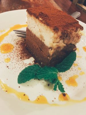 Tiramisu cake (vegan)  at Greenlight Cafe & Bar in Koh Samui