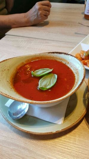 Tomato soup at My Heart Beats Vegan in Mannheim