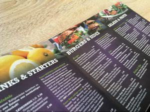 menu at My Heart Beats Vegan in Mannheim