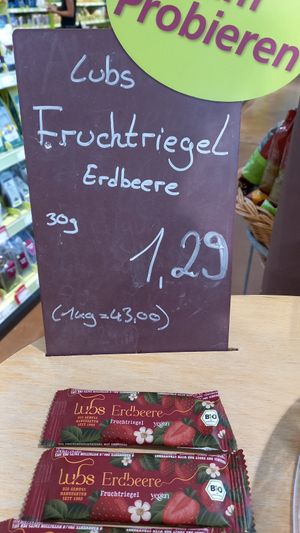 fruit bars to try at Alnatura - Schanzenstrasse in Hamburg