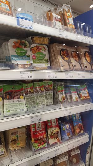 Some vegan subsitutes at Alnatura - Einkaufszentrum  in Ingolstadt