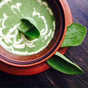 Cream soup with broccoli  at One Planet in Kyiv