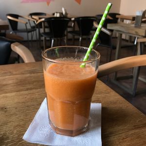 carrot juice at One Planet in Kyiv