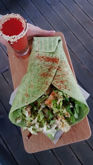 Falafel taco at One Planet in Kyiv