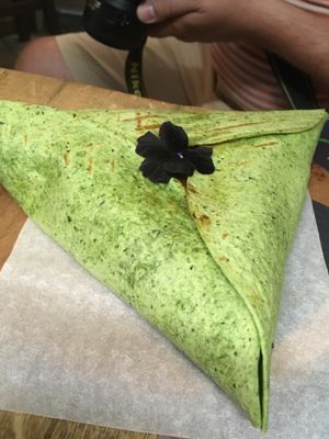 Green & flower :-))) at One Planet in Kyiv