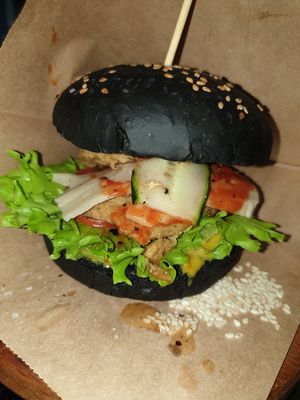 Burger at One Planet in Kyiv