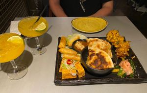 The vegan sharing platter and passionfruit cocktails (I cannot remember which one, sorry) to celebrate our last night in Manchester. Great deal for 2! at Tampopo in Manchester