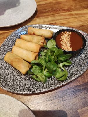 Spring rolls at Tampopo in Manchester