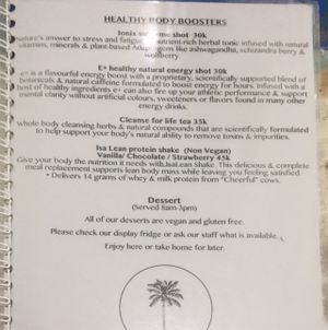 menu 7 at The Spicy Coconut in Seminyak