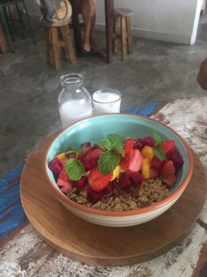 granola mix (wonderful with soy and coconut Milk) at The Spicy Coconut in Seminyak