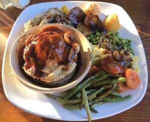 Vegan mushroom & ale pie! at Toby Carvery in Stoke-on-trent
