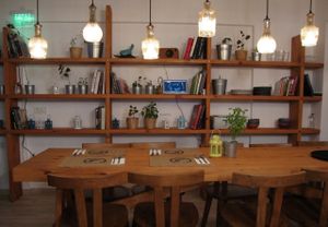 Indoor seating at Oburus Momus in Kas