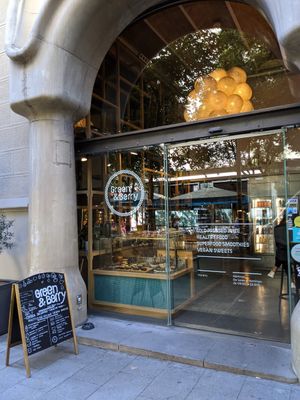 view from the street at Green&Berry in Barcelona