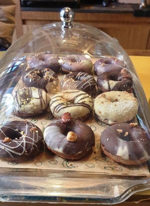 Selection of wownuts (vegan & glutenfree) at Green&Berry in Barcelona