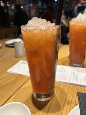 Their twist on a tequila sunrise  at Ping Pong Dim Sum in South East London