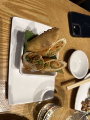 Vegan spring rolls  at Ping Pong Dim Sum in South East London