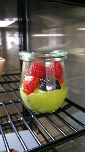 Avocado-Lemon-Creme for dessert ... yummy! at Sunny's Kitchen  in Dortmund