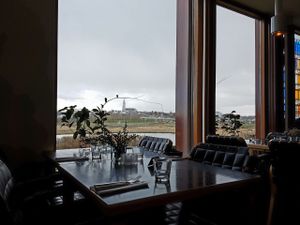 View of Reykjavík from the bistro, set on the University of Iceland grounds, adjacent to Hljómskálagarðurinn Park. at Aalto Bistro in Reykjavik