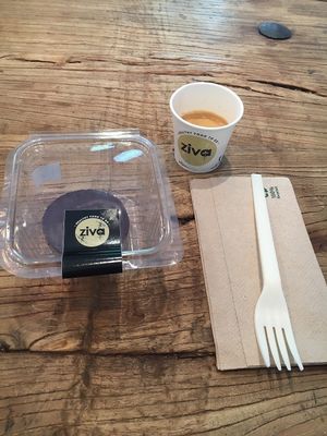 Peanut temptation and Espresso  at Ziva To Go - Market in Mallorca